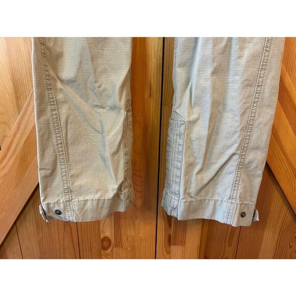 Eddie Bauer Womens Ripstop Light Khaki Cargo Adjustable Snap Cuffs Size 10 (8982 - Picture 6 of 8